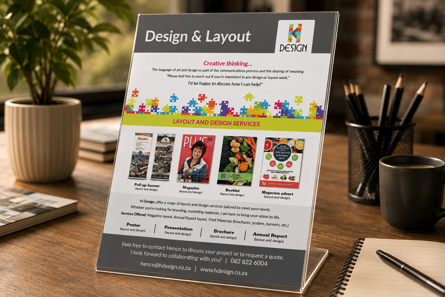 H Design design and layout services display