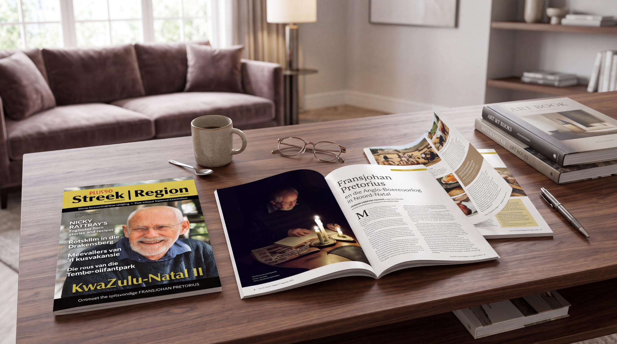 PLUS 50 printed magazine layout and publication design by H Design